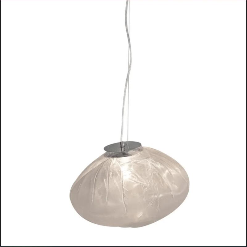Pendente Bella Flubber Metal Cromado e Transparente 1L G9 Ø400x350mm FLU1PD01TR040