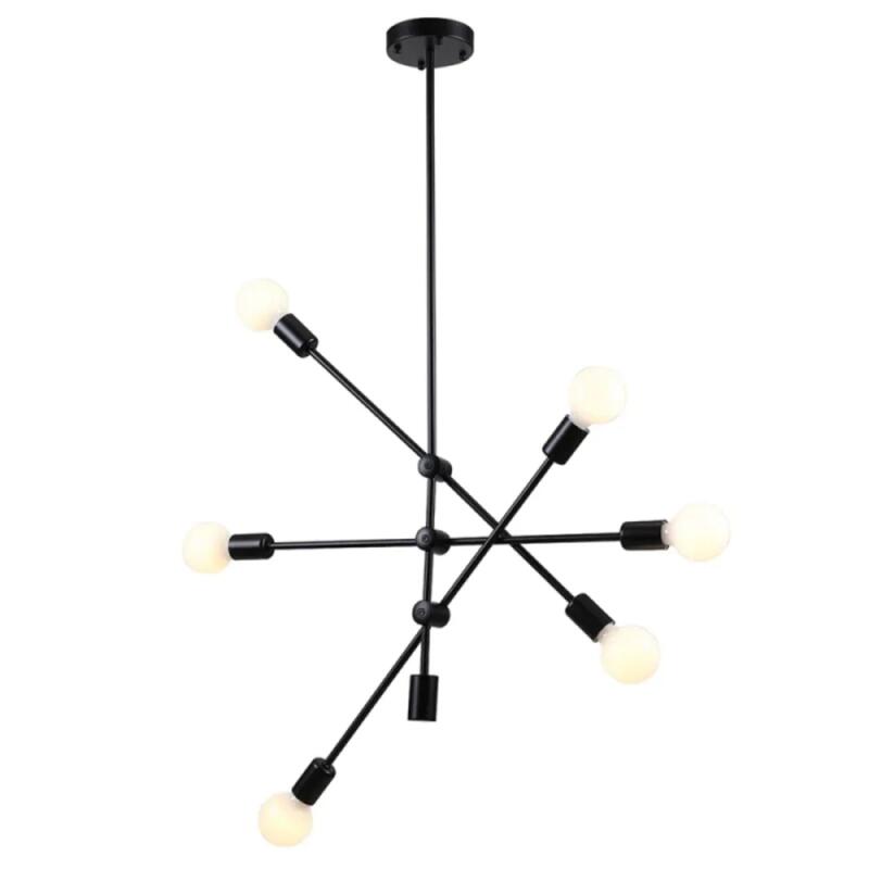 Pendente Bella Ipanema Preto 6L E27 Ø680x1390mm RM004B