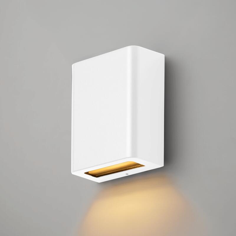 Arandela Germany Fussen Alumínio Branco Fosco e Vidro 1L G9 IP43 130x100x50mm 15120410-11