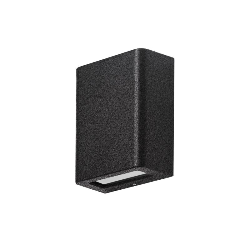 Arandela Germany Fussen Alumínio Preto  Texturizado e Vidro 1L G9 IP43 130x100x50mm 15120410-51