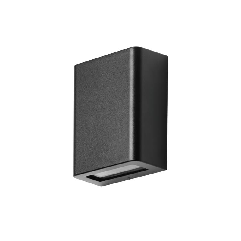 Arandela Germany Fussen Alumínio Preto Fosco e Vidro 1L G9 IP43 130x100x50mm 15120410-16