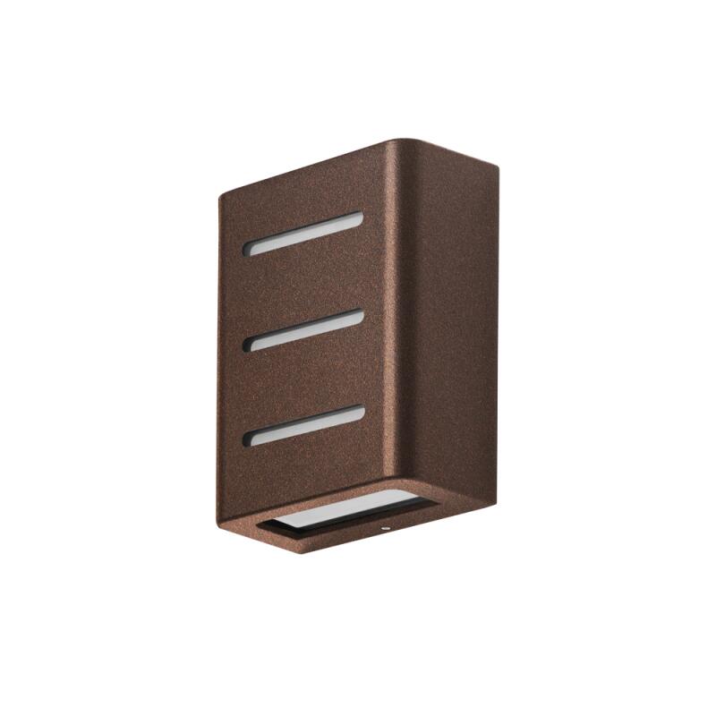 Arandela Germany Fussen 3 Aletas Alumínio Marrom Gold e Vidro 2L G9 IP43 130x100x50mm 15133410-12