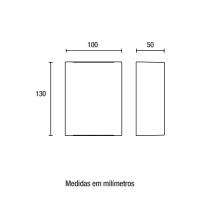 Arandela Germany Fussen Alumínio Branco Fosco e Vidro 1L G9 IP43 130x100x50mm 15120410-11