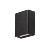 Arandela Germany Fussen Alumínio Preto  Texturizado e Vidro 1L G9 IP43 130x100x50mm 15120410-51