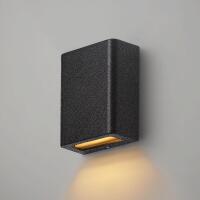 Arandela Germany Fussen Alumínio Preto  Texturizado e Vidro 1L G9 IP43 130x100x50mm 15120410-51
