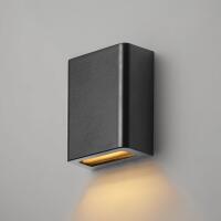 Arandela Germany Fussen Alumínio Preto Fosco e Vidro 1L G9 IP43 130x100x50mm 15120410-16