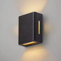 Arandela Germany Fussen 2 Aletas Laterais Alumínio Preto Texturizado e Vidro 2L G9 IP43 130x100x50mm 15140410-51