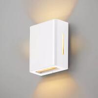 Arandela Germany Fussen 2 Aletas Laterais Alumínio Branco Fosco e Vidro 2L G9 IP43 130x100x50mm 15140410-11