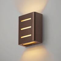 Arandela Germany Fussen 3 Aletas Alumínio Marrom Gold e Vidro 2L G9 IP43 130x100x50mm 15133410-12