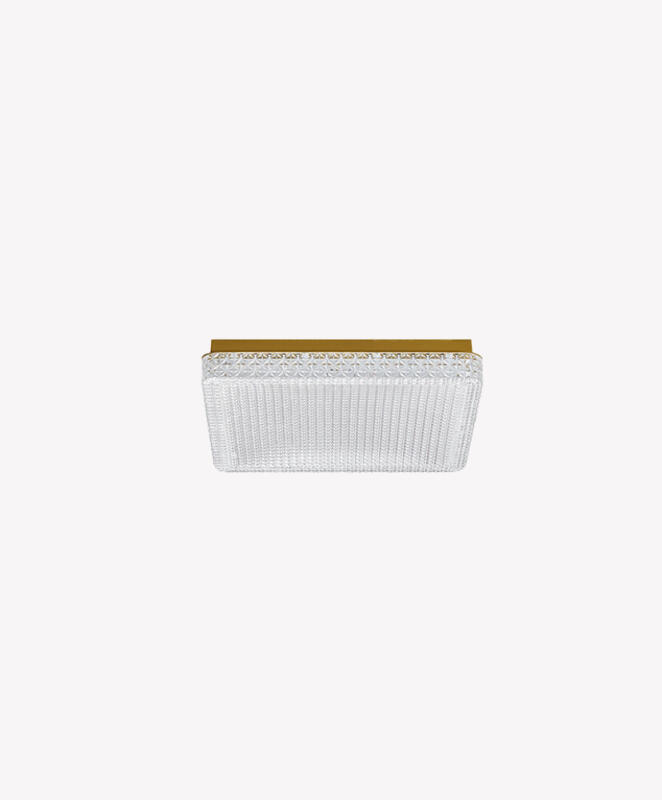 Plafon Opus Pinya Dourado 48 watts 3000K - 4000K - 6500K Bivolt 550x550x105mm OPS 87418