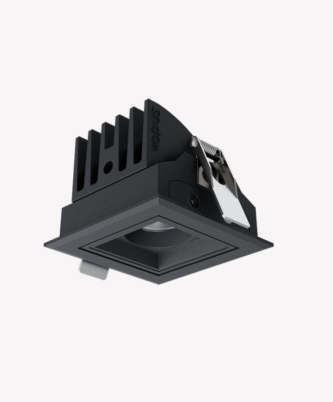 Spot Embutir Opus LED Soul Direcionável 5 watts 3000K IRC90 42° IP20 54×54×40.5mm Preto OPS 01634