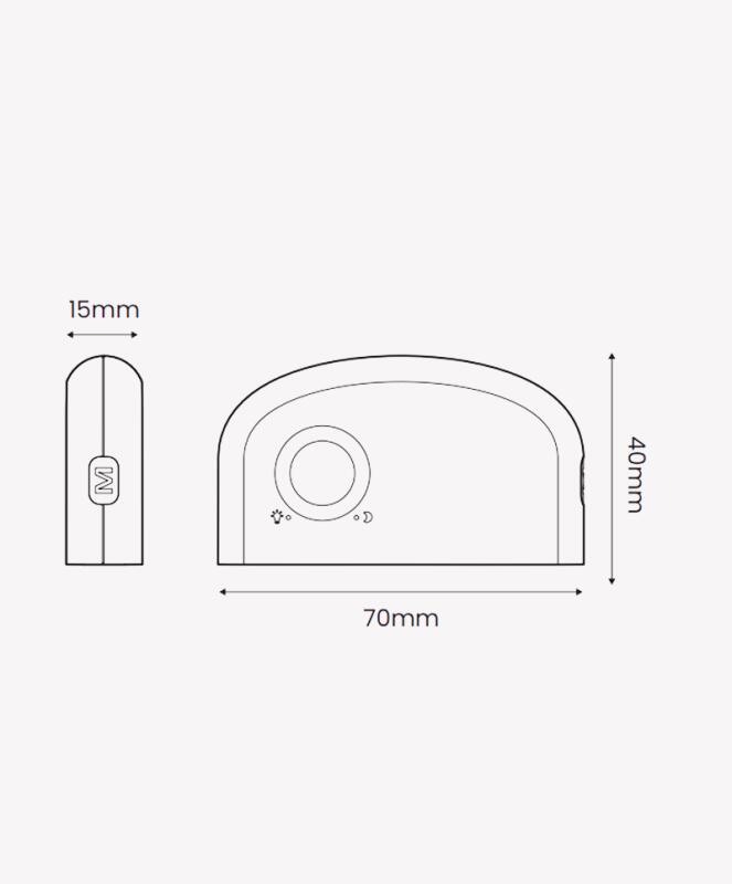 Balizador Opus Pocket Branco  0,6 Watts IP20 3000K  70×15×40mm OPS 81249