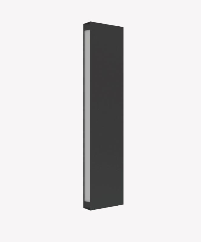  Arandela Opus Trapezio 6W 3000K 220° Preto 25x75x300mm OPS 89306