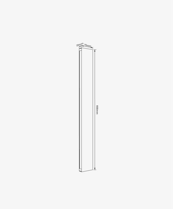  Arandela Opus Trapezio 12W 3000K 220° Branco 25x75x600mm OPS 39800