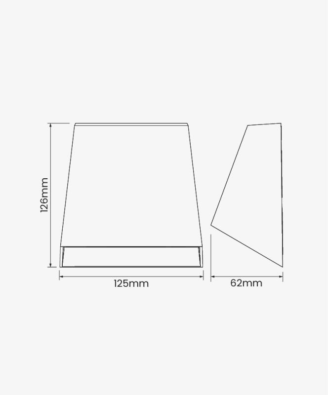 Arandela Opus Bella 5W 3000K 67° Branco 125x62x126mm OPS 34607