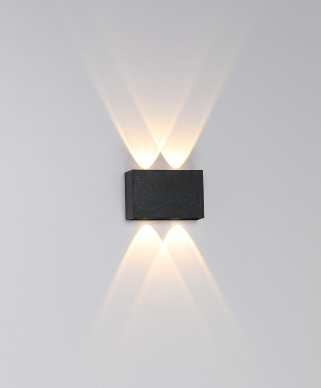Arandela Opus Clessidra QUAD 4W 3000K 40° Preto 118x75x40mm OPS 88514