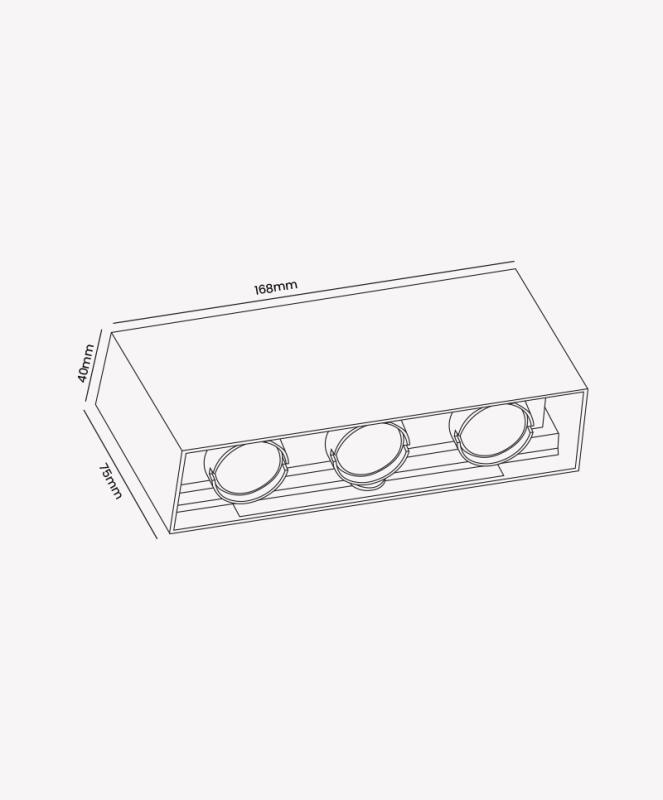 Arandela Opus Clessidra QUAD 6W 3000K 40° Branco   168x75x40mm OPS 88521