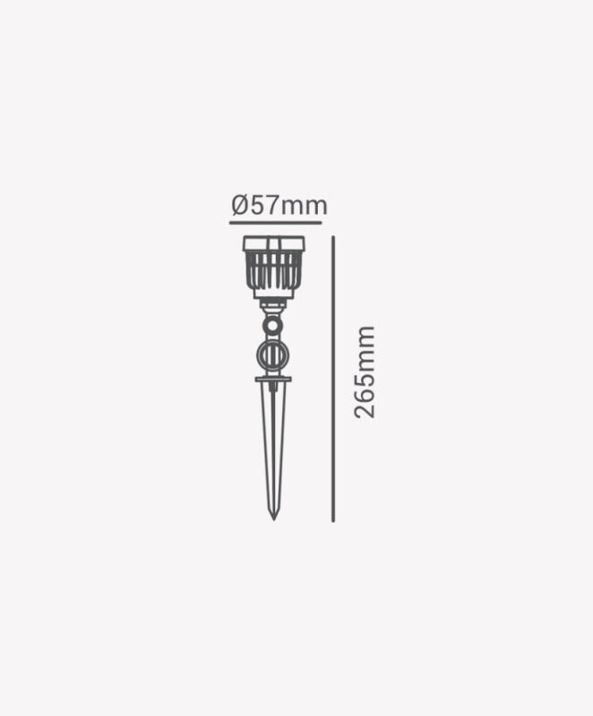 Espeto Eco Opus LED 5 watts Ambar IP65 265mm OPS 32634