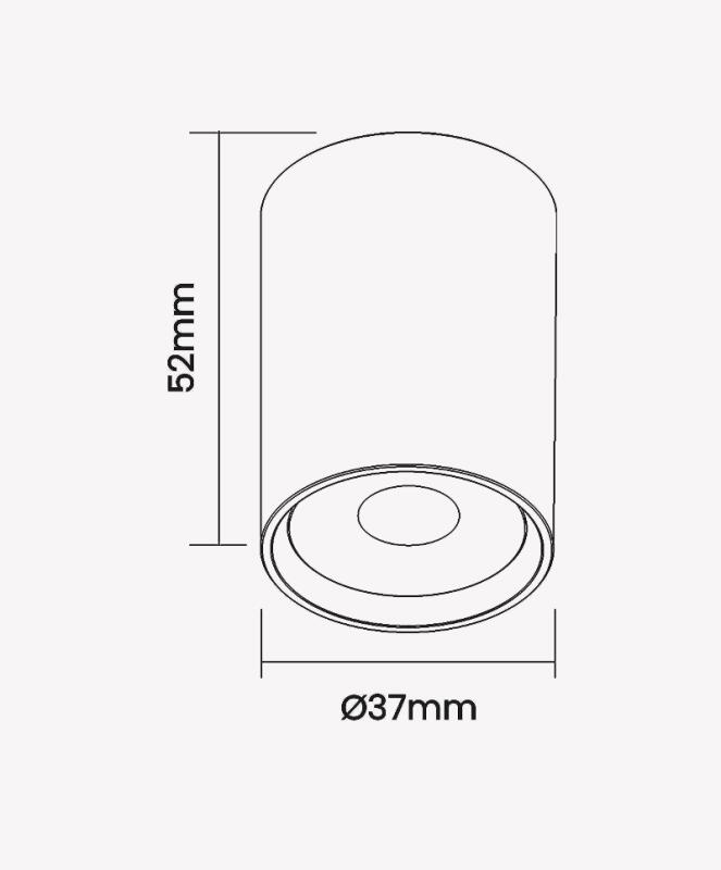 Spot Sobrepor Opus Minima Glow Redonda 4.5W 3000k 30° IP65 Branco OPS 89566