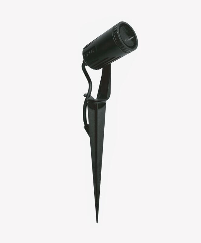 Espeto Opus Darwin 10W 3000K IP67 IRC90 15° a 45° Preto 52×100×397mm OPS 89542