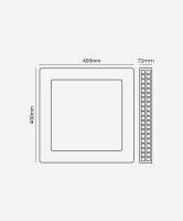 Plafon Sobrepor Opus Gemini 24 Watts 3000K Bivolt 400x400x75mm OPS 31255