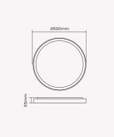 Plafon Sobrepor Opus Uyuni 36 Watts 3000K - 4000K - 6000K Bivolt Ø500x65mm OPS 89061