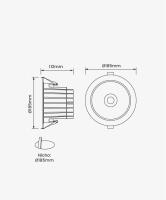 Spot LED Power Downlight Opus 50° 30 watts 3000K Branco Bivolt  Ø185×112mm OPS 01085