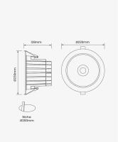 Spot LED Power Downlight Opus 50° 40 watts 3000K Branco Bivolt  Ø230 × 128mm OPS 00194