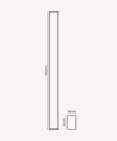 Luminária LED Opus Flat 125° IP20 36 watts 4000K 1190x60x36mm Preto OPS 89870