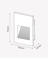 Balizador Opus STEP-V 2 watts 3000K 110° IP65 IRC80 Branco  OPS 36212