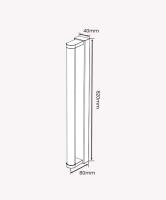 Arandela Opus Tube 10W 3000K 156° Preto  620x40x80mm OPS 34706