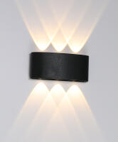 Arandela Opus Clessidra Oval 6W 3000K 40° Preto 172×43×75mm OPS 39336