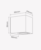 Arandela Opus Solo GU10 Preto 81×68×90mm OPS 36281