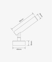 Spot Direcional Opus LED Lapiz 2 watts 15° IP65 Preto 2700K 80 Lúmens Ø16x83mm OPS 01559
