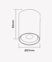 Spot Sobrepor Opus Minima Glow Redonda 4.5W 3000k 30° IP65 Preto OPS 89573