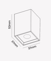 Spot Sobrepor Opus Minima Glow Quadrada 4.5W 3000k 30° IP65 Preto OPS 89597