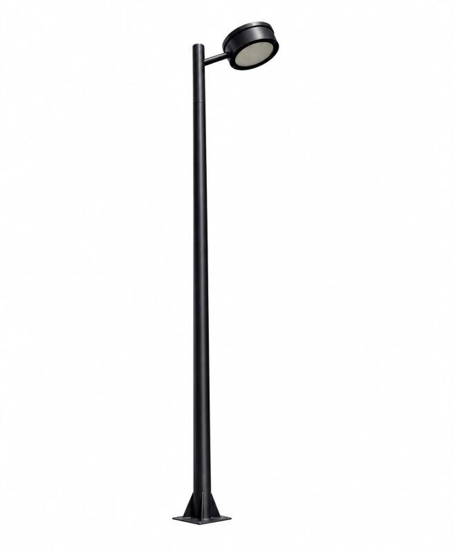 Poste Externo Ideal Pétala Redonda 18w 3000K Aço Fosfatizado 2500mm  P-93/1 LED
