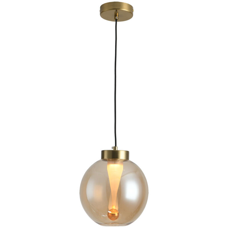 Pendente Skylight Lolly Dourado e Vidro Âmbar 3 Watts 3000K Bivolt 200mm SKY-4132AB