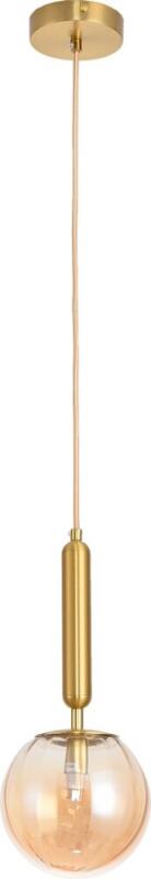 Pendente Skylight Basic Dourado e Vidro Âmbar 1L G9 Bivolt 150x330mm SKY-3123DOAB
