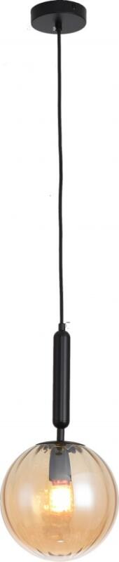 Pendente Skylight Basic Preto e Vidro Âmbar 1L G9 Bivolt 200X388mm SKY-3123G-PTAB