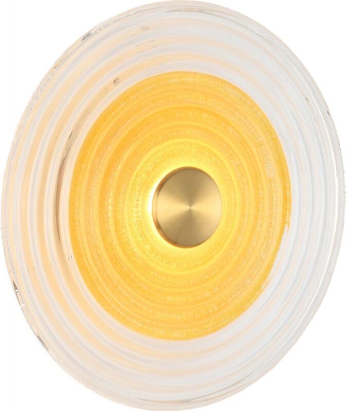 Arandela Skylight Eye Dourado e Vidro Transparente 6 watts 3000K 300mm Bivolt SKY-4126M-ARDO