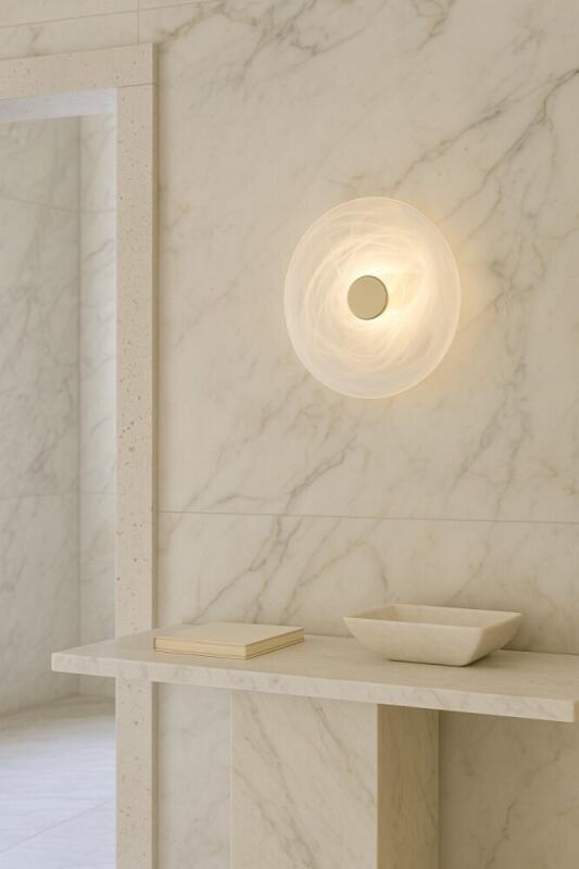 Arandela Skylight Earth Dourado e Vidro Smoke 6 watts 3000K 300mm Bivolt SKY-4127M-ARDO