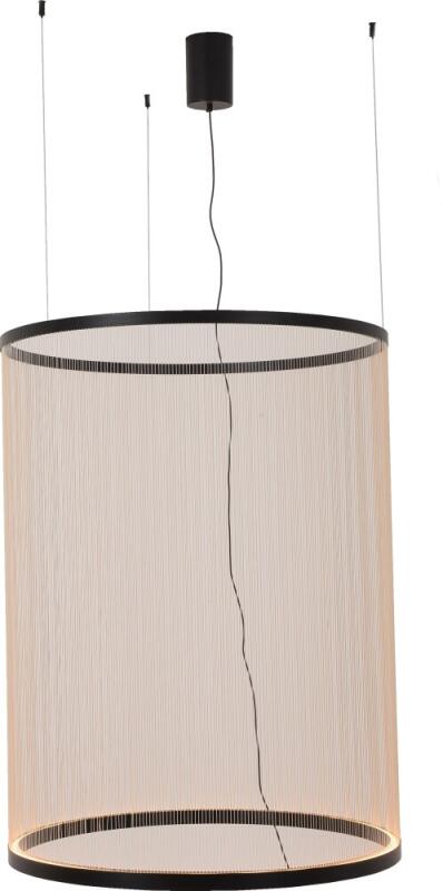Pendente Skylight Blis Preto e Fios Bege 75 Watts 3000K Bivolt 830x1130mm SKY-4124