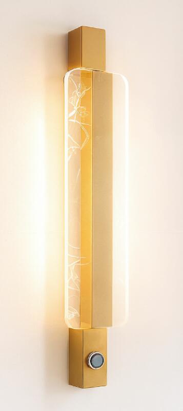 Arandela Skylight Mirror Dourado 7 watts 3000K Bivolt Botão Touch e Dimerizável 80x400mm  SKY-4118DO
