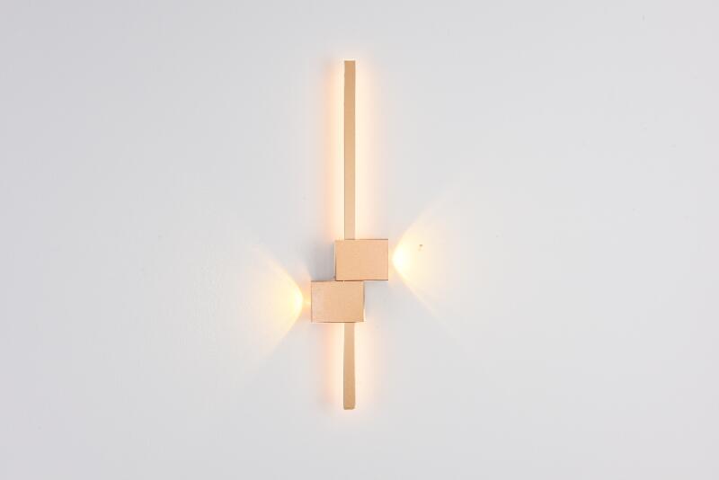 Arandela Skylight Turim Dourado 13 watts 3000K Bivolt 140x600mm   SKY-4114MDO