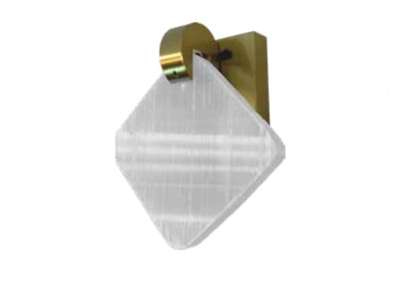 Arandela Skylight Sand Quadrada Metal Dourado e Pedra Natural 3 watts 3000K Bivolt 150x170mm  SKY-3009QD-SL