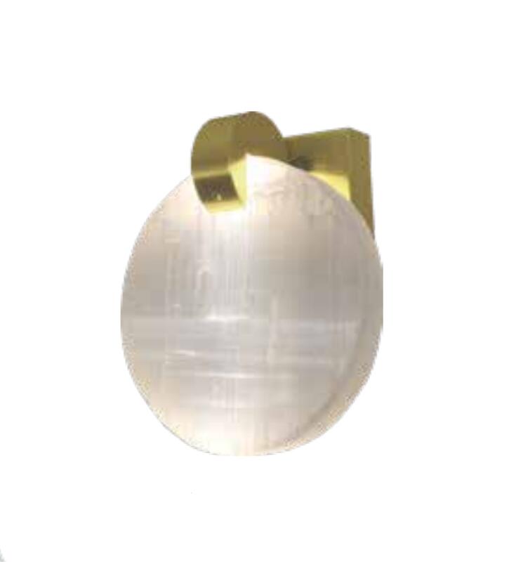 Arandela Skylight Sand Redonda Metal Dourado e Pedra Natural 3 watts 3000K Bivolt 150x170mm SKY-3009RD-SL