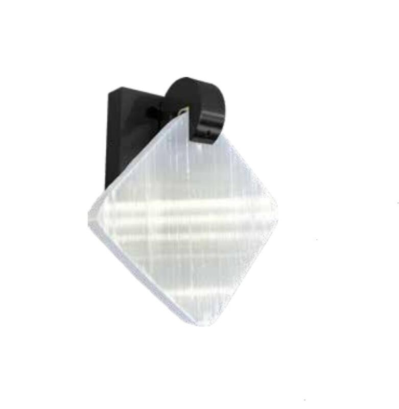 Arandela Skylight Sand Quadrada Metal Preto e Pedra Natural 3 watts 3000K Bivolt 150x170mm  SKY-3009QP-SL