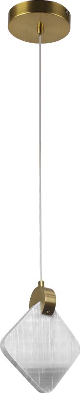 Pendente Skylight Sand Dourado e Pedra Selenita Quadrado 3 Watts 3000K Bivolt 150x170mm SKY-3052QD-SL