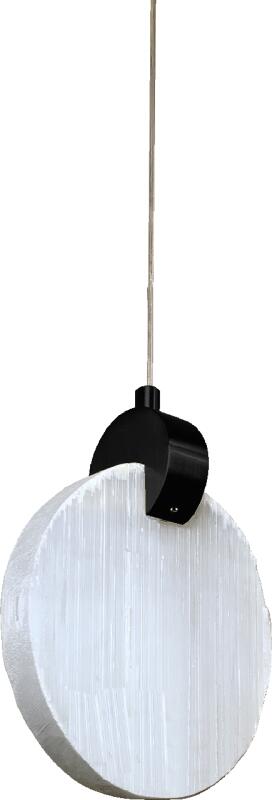 Pendente Skylight Sand Preto e Pedra Selenita Redondo 3 Watts 3000K Bivolt 150x170mm  SKY-3052RP-SL
